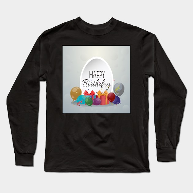 happy birthday Long Sleeve T-Shirt by Double You Store